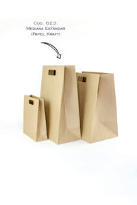 623. Bolsa mediana ESTÁNDAR en papel KRAFT - 120 gr